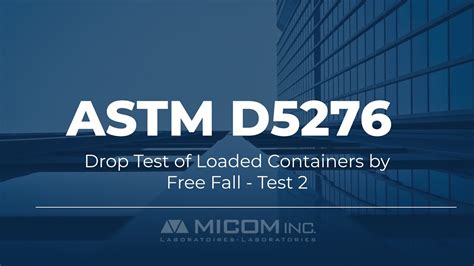 ASTM D5276 Drop Test Of Loaded Containers By Free Fall Test 2 YouTube