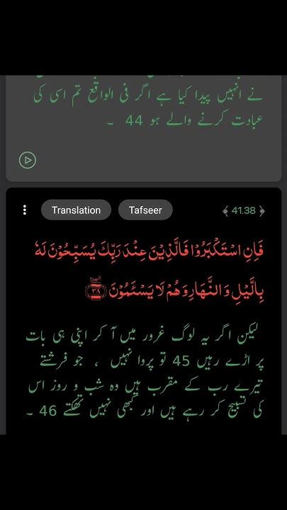 41 Surah Ha Meem Al Sajdah 38 39 Urdu Translation Moudoodi