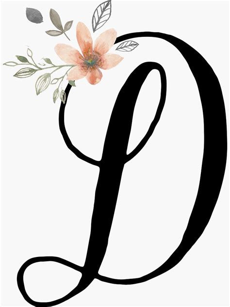 "Monogram D" Sticker for Sale by MaPetiteFleur | Redbubble