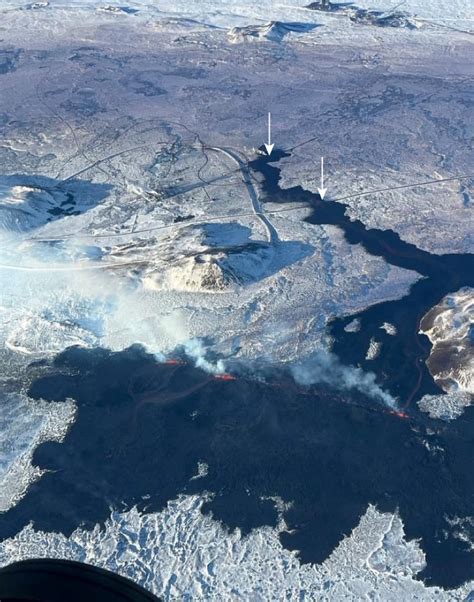 Maps of the the ongoing volcanic eruptions in Grindavik, Iceland - The ...