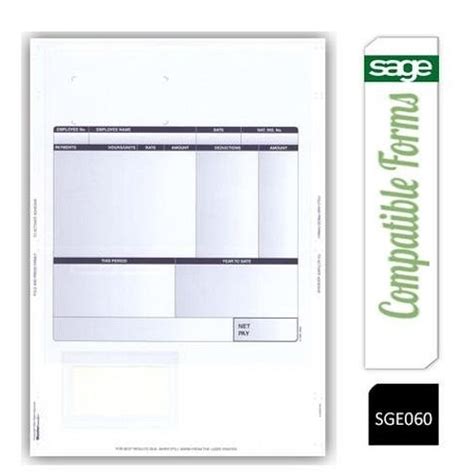 Sage SGE060 Compatible Self Seal Payslip Mailers Pack 1000 S ARTHUR