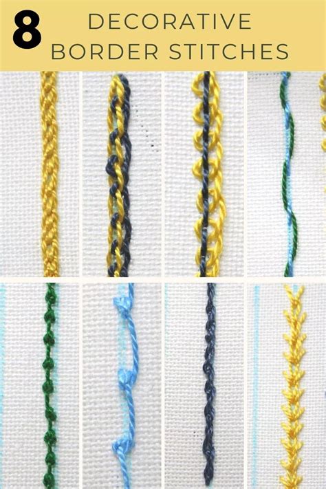 8 decorative embroidery border stitches everyone should learn – Artofit