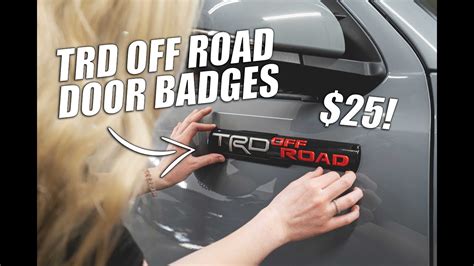 25 TRD Off Road Side Badges For 3rd Gen 2020 Toyota Tacoma YouTube