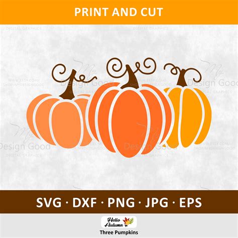 Clip Art Image Files Scrapbooking Cricut Fall Design Stacked Pumpkins