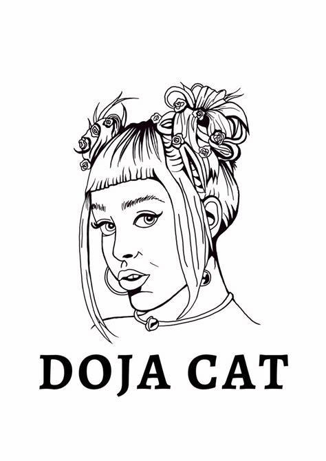 Doja Cat Digital Download Printable Art Black Work Poets Etsy