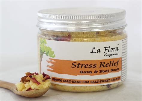 “Stress Relief”-Detox Bath Salt/Foot Soak-Epsom Salt & Dead Sea Salt – La Flora Organics