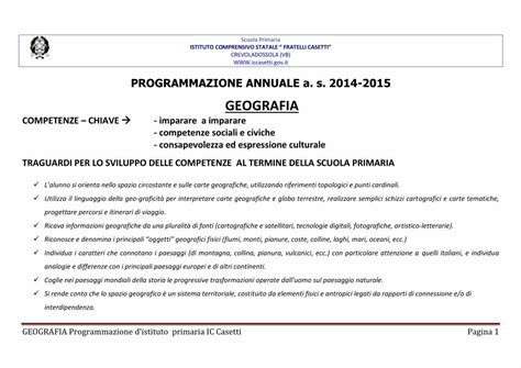 Pdf Programmazione Annuale A S Share Dschola It Iccasetti