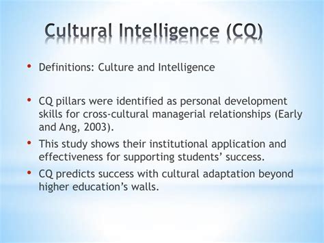 PPT STEM Learning Communities Cultural Intelligence As Predictor Of