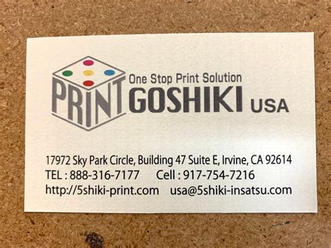 Recycled Paper Business Cards | Special Craft Paper | Goshiki Printing