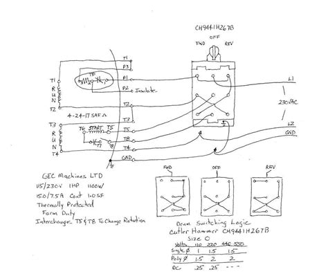 Dayton Drum Switch Wiring Diagram V V Single Phase Cap