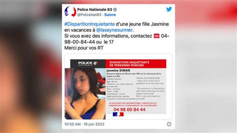 Var Disparition Inquiétante De Jasmine Une Adolescente De 16 Ans Cnews