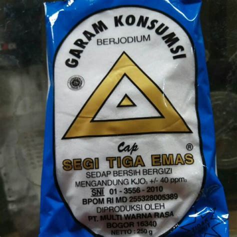 Jual Garam Cap Segi Tiga Emas Gr Shopee Indonesia