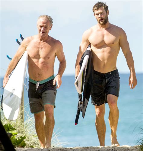 Chris Hemsworth Goes Surfing With His Super Hot Ripped Dad Craig