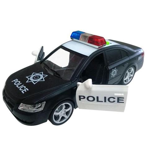 Carro De Policia Luz E Sirene Shiny Toys Carrinho De Brinquedo