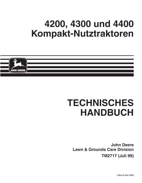 John Deere 4200 4300 4400 Compact Utility Tractor Pdf Technical Manual De