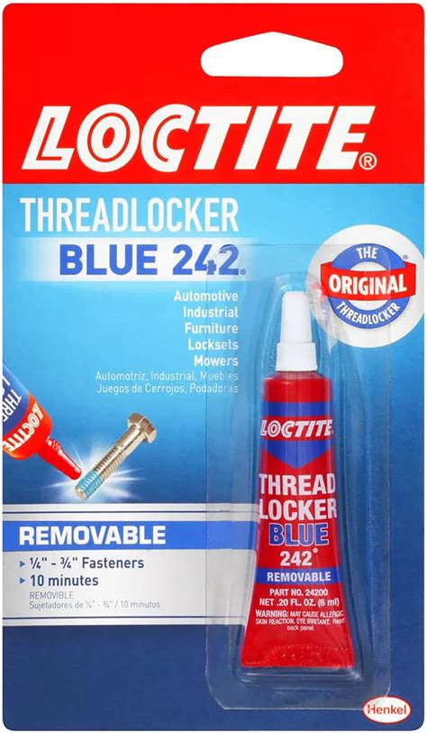 Loctite Threadlocker Blue 242 Locks And Seals Threaded Fasteners And