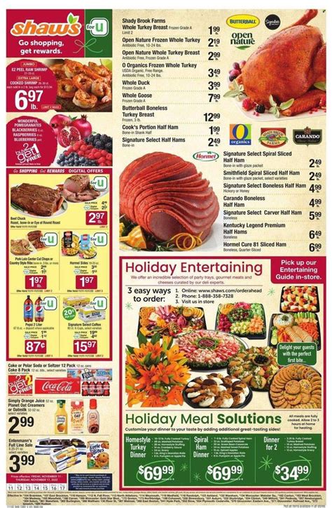 Shaws Ma Me Nh Ri Vt Weekly Ad Flyer Specials November To