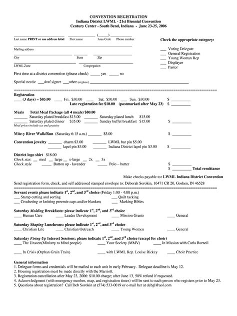 Fillable Online CONVENTION REGISTRATION Doc Fax Email Print PdfFiller