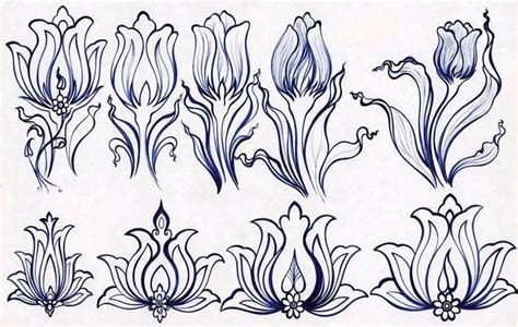 Tulip Motif Tulip Flower Flora By Amin Anim On Deviantart Шаблон