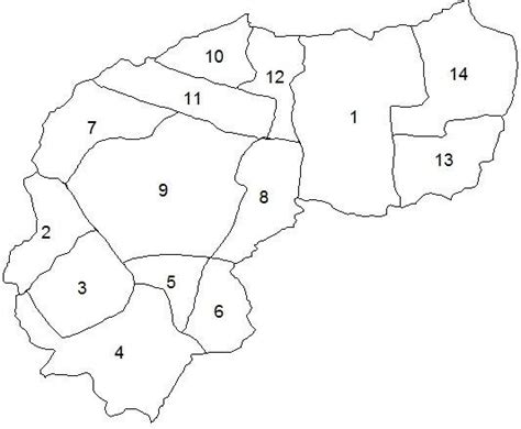 Map Of Way Kanan District 14 Districts Download Scientific Diagram