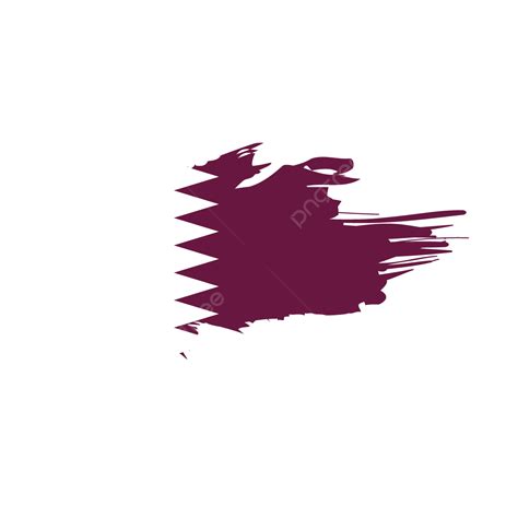 Qatar Flag Brush Stroke Clipart Design Flag Clipart Brush Clipart