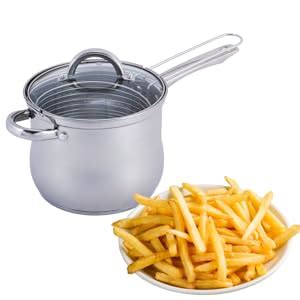 3 5L Frittiertopf Friteuse Frites Kochtopf Frittierpfanne Pommestopf