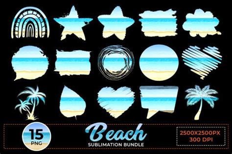 Beach Sublimation Bundle Graphic By GN Shop Creative Fabrica