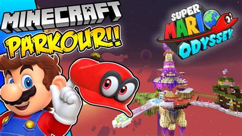 Mario Odyssey In Minecraft Super Mario Parkour Map Youtube