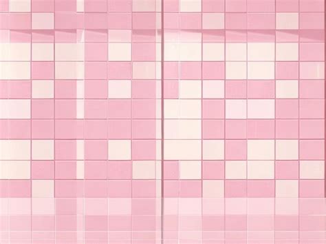 Premium AI Image Pink Tile Wall Chequered Background Bathroom Flair