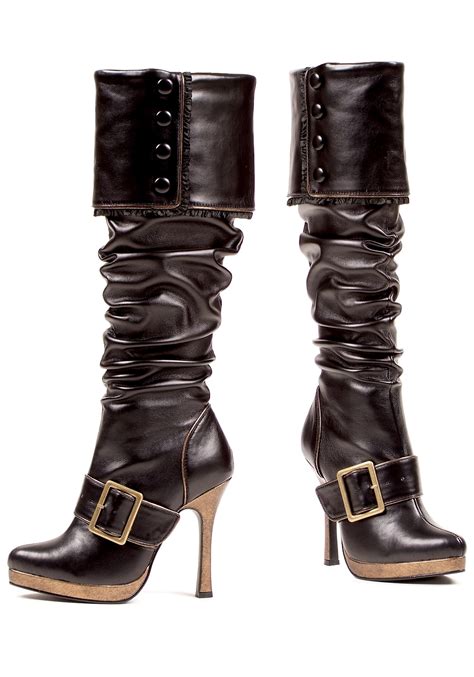 Womens Sexy Buckle Pirate Boots