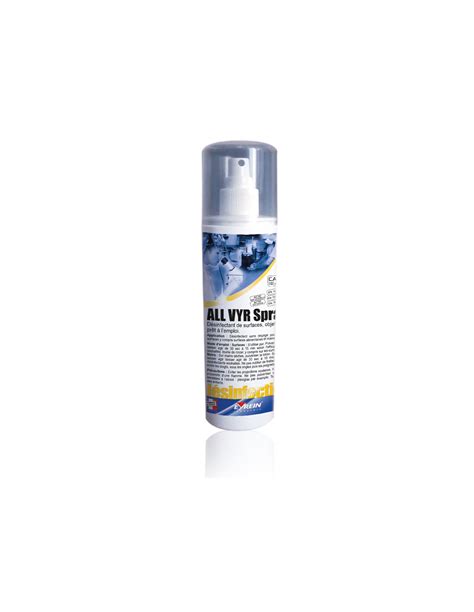 ALL VYR SPRAY Désinfectant surfaces mains virucide fongicide EN14476 EYREIN