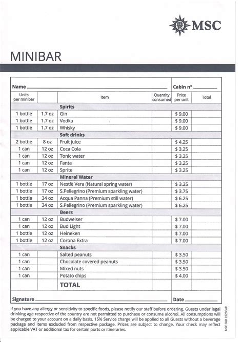 MSC Meraviglia, Daily Planner, Caribbean, Jan 29 2023 — Home