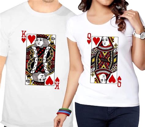 King and Queen of hearts t-shirt/family matching cards