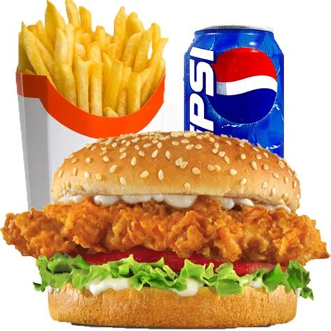 Mega Mix Chicken Burger, fries & drink Meal (New) | Napoli Pizza