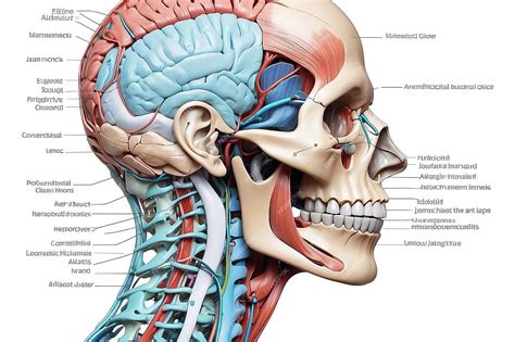 Anatomical Structure Of The Head And Neck Anatomical Over White