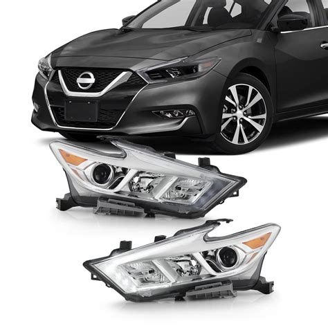 Akkon Fits 2016 2018 Maxima S Sl Sv Sedan Led Drl Running Turn Signal Chrome Halogen Type