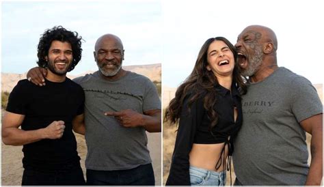 Vijay Deverakonda Ananya Pandey With Mike Tyson Karan Johar Shares Pics