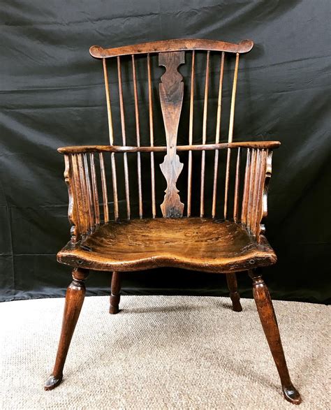 Large Rare Ash And Elm Windsor Chair Mouse House Antiques