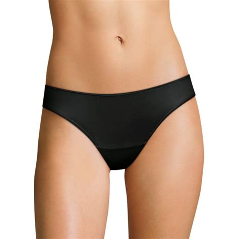 Hanes Womens Recycled Microfiber Thong 3 Pack Assorted 6