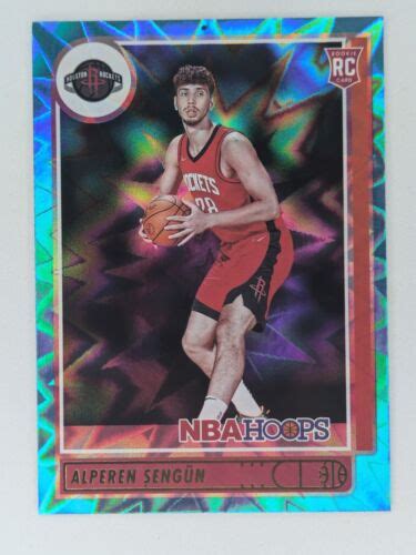 2021 22 Hoops 204 Alperen Sengun Teal Explosion Rookie Houston Rockets