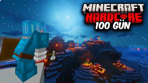 Minecraft Hardcore da KAR Dünyasında 100 gün hayatta kalmak YouTube