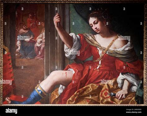 Portia Wounding Her Thigh Elisabetta Sirani Stock