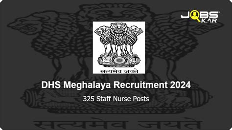 DHS Meghalaya Recruitment 2024 Apply For 325 Staff Nurse Posts