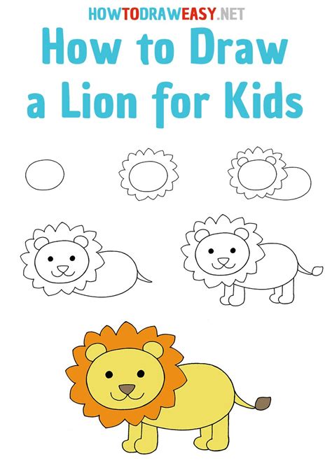 How To Draw A Lion Step By Step For Beginners