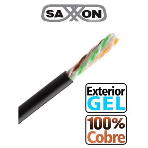 Saxxon Bobina De Cable Para CCTV Cat6 UTP 305 Metros Negro