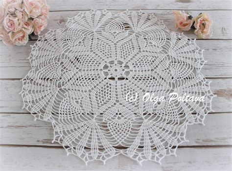 Lacy Crochet Pineapple Bouquet Doily New Crochet Pattern