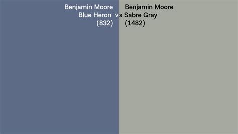 Benjamin Moore Blue Heron Vs Sabre Gray Side By Side Comparison