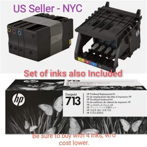 New Genuine HP Designjet 713 Printhead W 4 Inks Designjet T230 T630