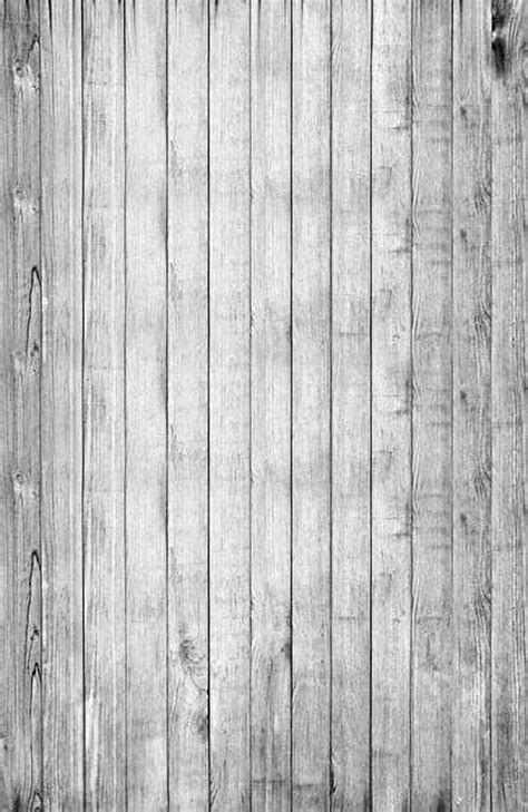 GreenDecor 5x7ft White Gray Wood Floor Wall Photography Studio Backdrop