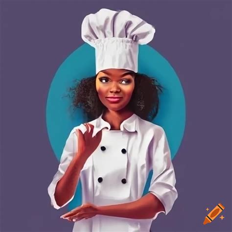 Business Card With A Black Woman Chef On Craiyon